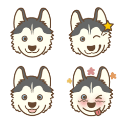 ハスキー グレイカラー Ver.1.1の絵文字メイン画像
