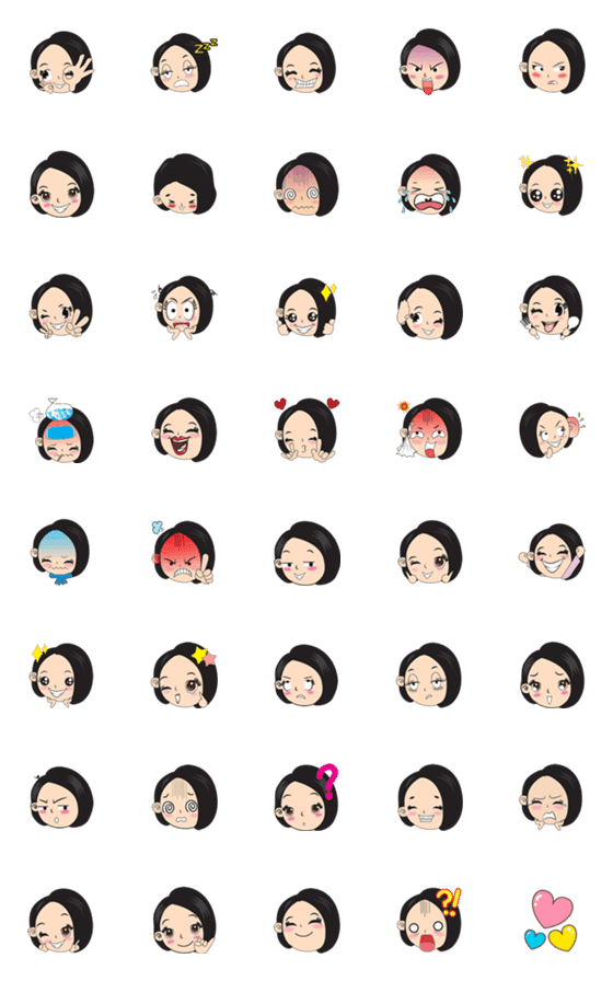 [LINE絵文字]Samornsri Lady Office Emojiの画像一覧