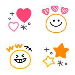カラフル♡フェイスの絵文字メイン画像