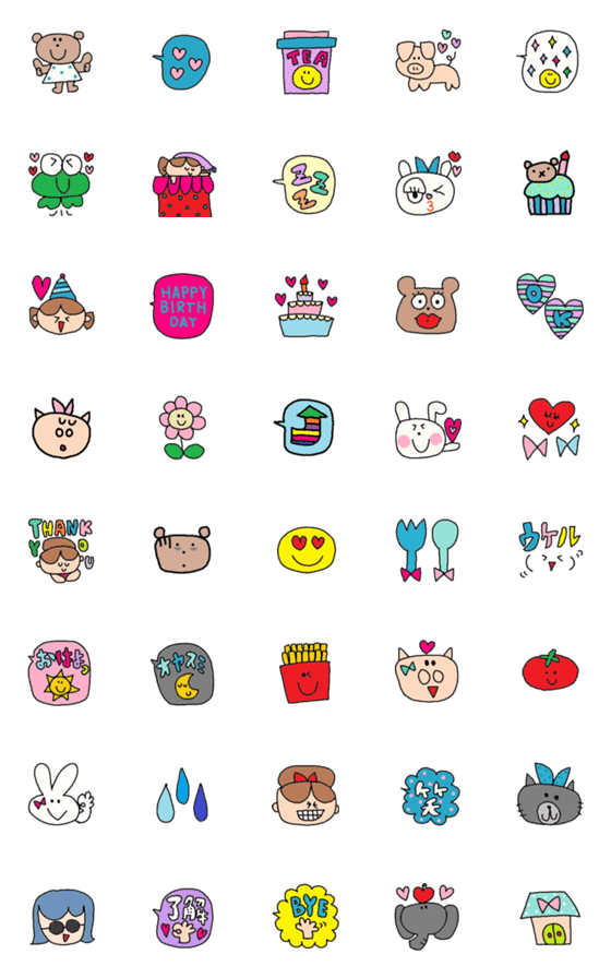 [LINE絵文字]Lilo emoji12の画像一覧