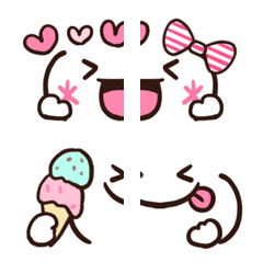 [LINE絵文字] 大きくて見やすい！顔文字♡絵文字2の画像