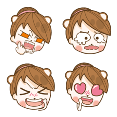 [LINE絵文字] Bear and Black Sheep Emojiの画像