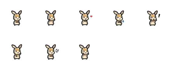 [LINE絵文字]ウサギのうささんの画像一覧