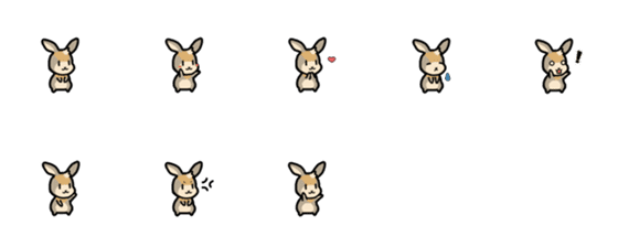 Line絵文字 ウサギのうささん 8種類 1円 Line絵文字 ウサギのうささん 8種類 1円