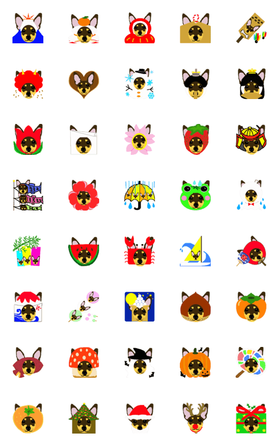 [LINE絵文字]real pinscher emoji 3の画像一覧