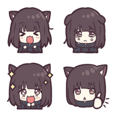 [LINE絵文字] 猫系くるみちゃん。の絵文字。の画像