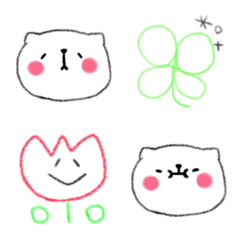 [LINE絵文字] シンプル！！ねこーず♡絵文字の画像