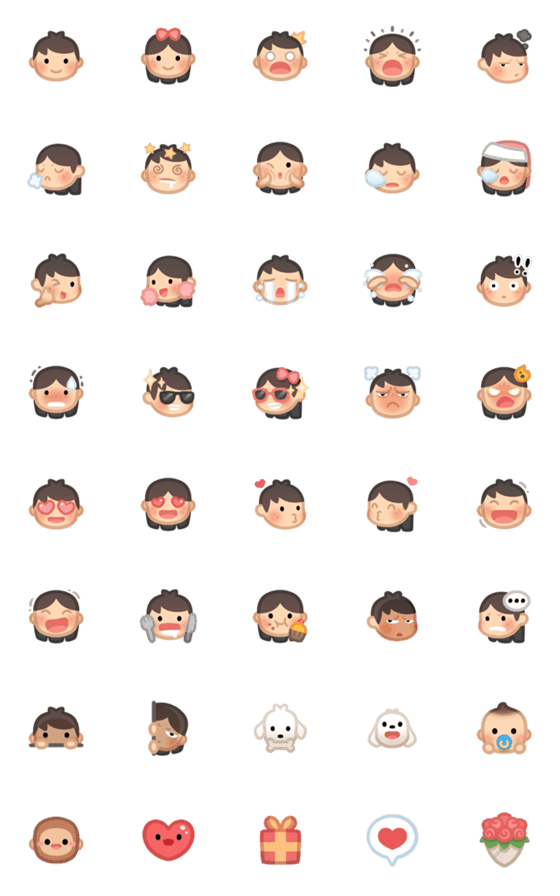 [LINE絵文字]HJ-Story Emoji Setの画像一覧