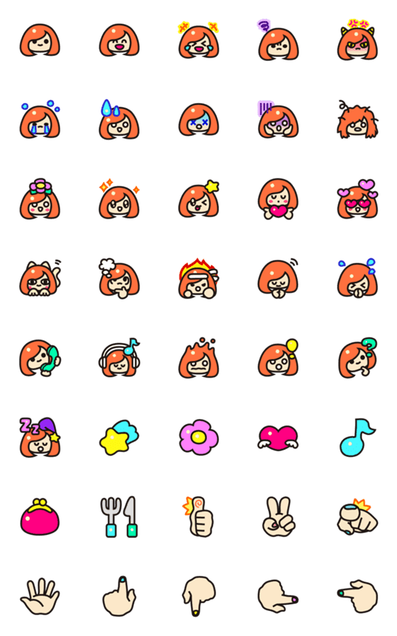 [LINE絵文字]女子絵文字の画像一覧