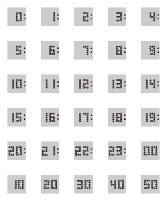 [LINE絵文字]ねこの足跡時計の画像一覧