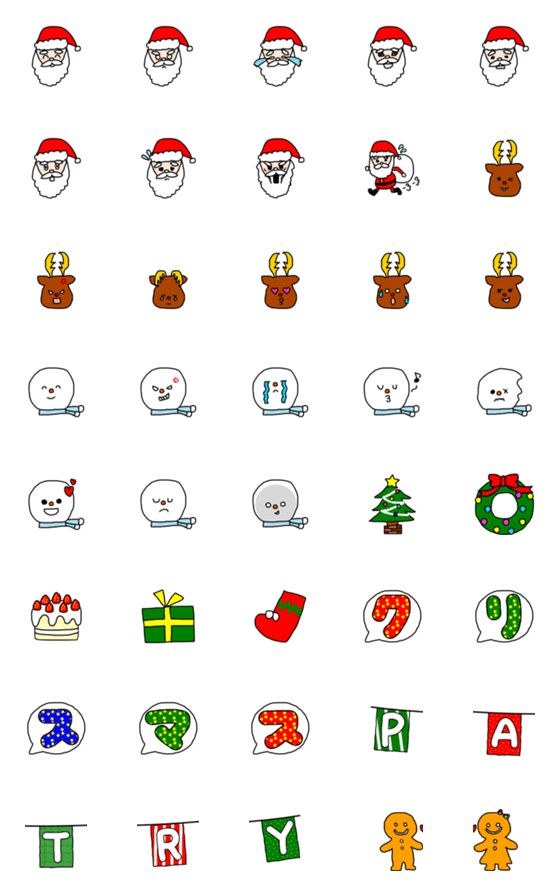 [LINE絵文字]サンタクロースがやってきたの画像一覧