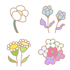 [LINE絵文字] ボタニカルflower 絵文字の画像