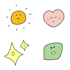 [LINE絵文字] シンプルで毎日使えるかわいい絵文字の画像