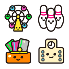 [LINE絵文字] スケジュール絵文字【施設・乗り物】の画像