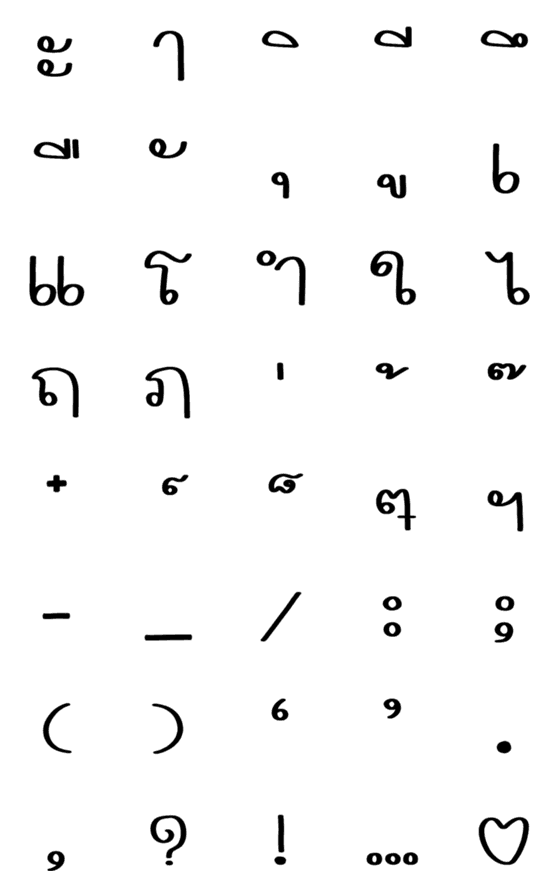 [LINE絵文字]Thai Font no.01 (tsa-ra)の画像一覧