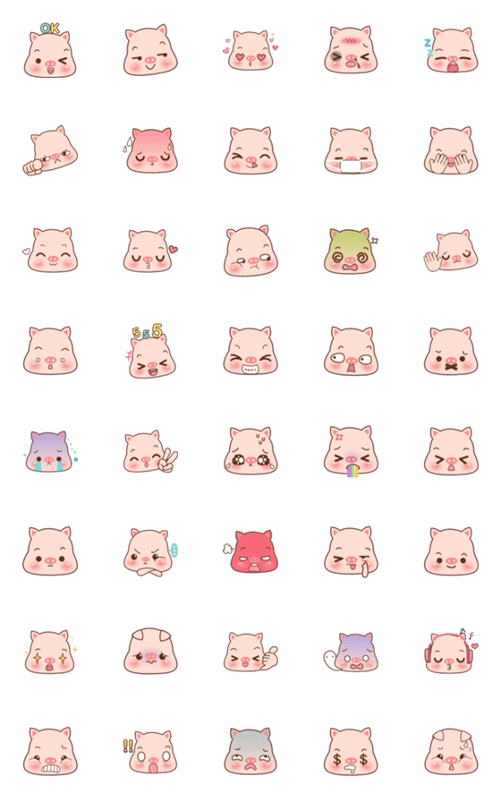 [LINE絵文字]little pigsの画像一覧