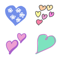 [LINE絵文字] Artistic heart 絵文字の画像