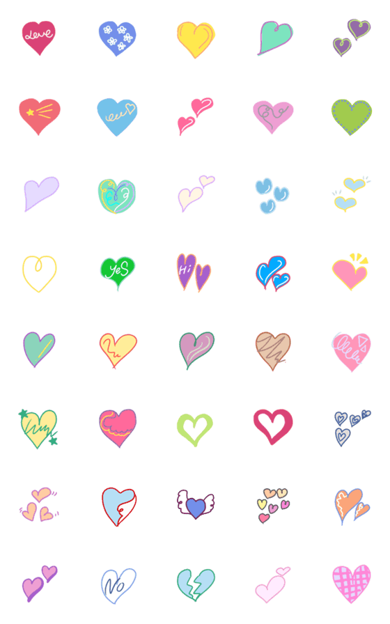 [LINE絵文字]Artistic heart 絵文字の画像一覧