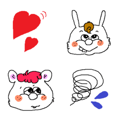 [LINE絵文字] にくにくしいクマたん AND ウサたんの画像