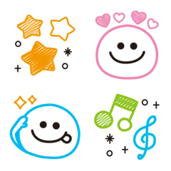 大人かわいい♡カラフルフェイスの絵文字メイン画像