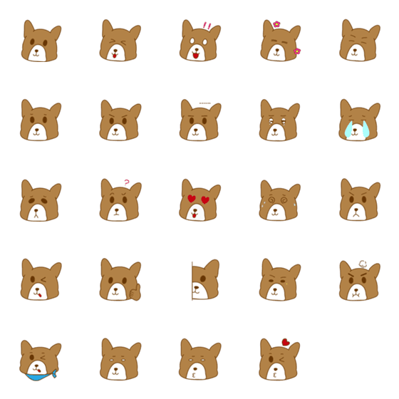 [LINE絵文字]Hello,cute puppy！の画像一覧