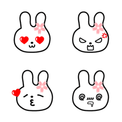 [LINE絵文字] mewl sakura rabbitの画像
