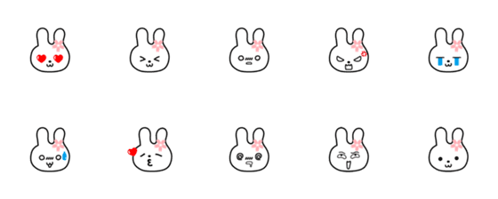 [LINE絵文字]mewl sakura rabbitの画像一覧