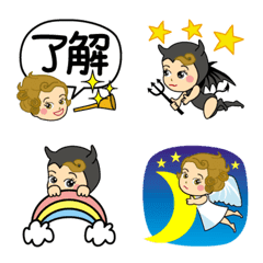 [LINE絵文字] 天使と悪魔♡絵文字の画像