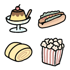 よく使う☆シンプル食べ物絵文字の絵文字メイン画像