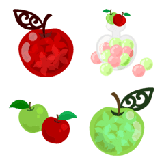 [LINE絵文字] Pretty Apple Emojiの画像