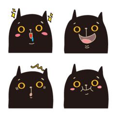 [LINE絵文字] Who said the black cat is not cuteの画像