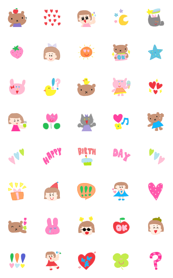 [LINE絵文字]Lilo emoji18の画像一覧