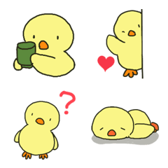 [LINE絵文字] 目が点鳥 絵文字の画像