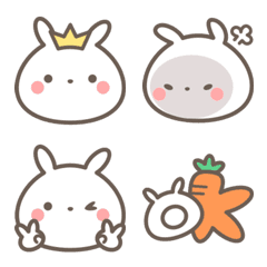 [LINE絵文字] Cotton Rabbit Emojiの画像