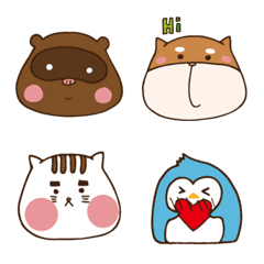 [LINE絵文字] PIGPIGCOON AND PUFF Emojiの画像