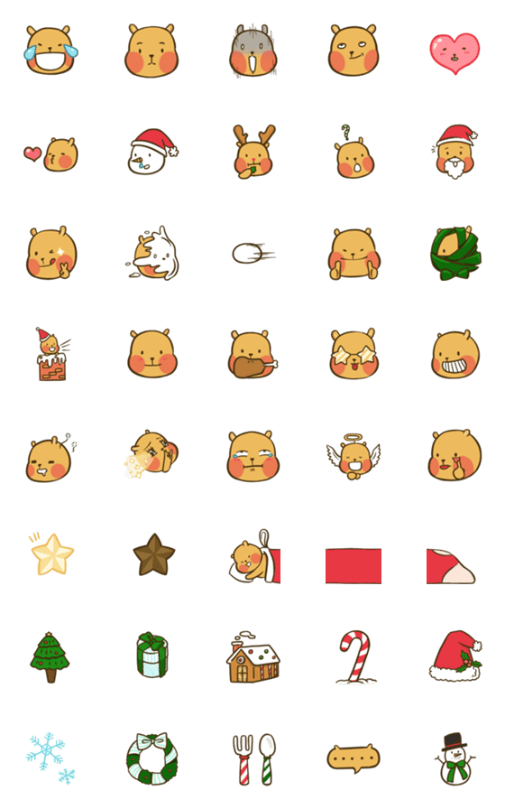 [LINE絵文字]Fruitli-Christmas celebrationの画像一覧