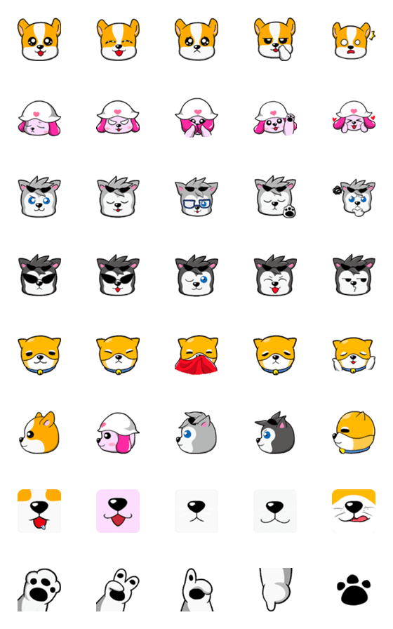 [LINE絵文字]Cool-Dogs Original Emojiの画像一覧