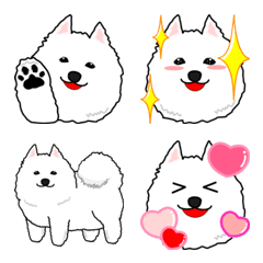 サモエド犬モフハチロウの絵文字の絵文字メイン画像