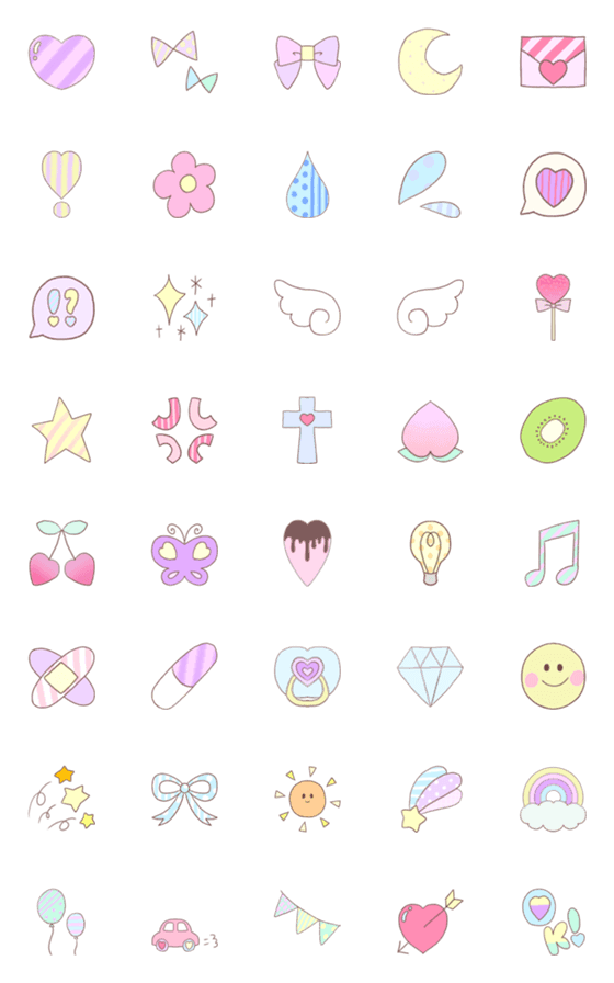 [LINE絵文字]party pack for girls.の画像一覧