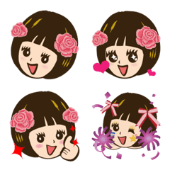 [LINE絵文字] Super Beauty QQ うずくまる悪魔と emojiの画像