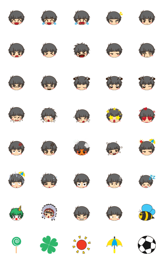 [LINE絵文字]Makok_little boy Emojiの画像一覧