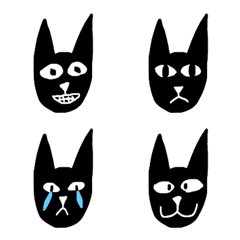 [LINE絵文字] かわいい黒い猫のミミの画像