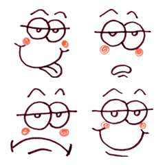 [LINE絵文字] Cute funny emoji Vol.27の画像