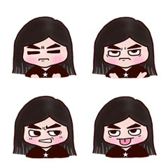 [LINE絵文字] Nha Mui THE FROWN GIRLの画像