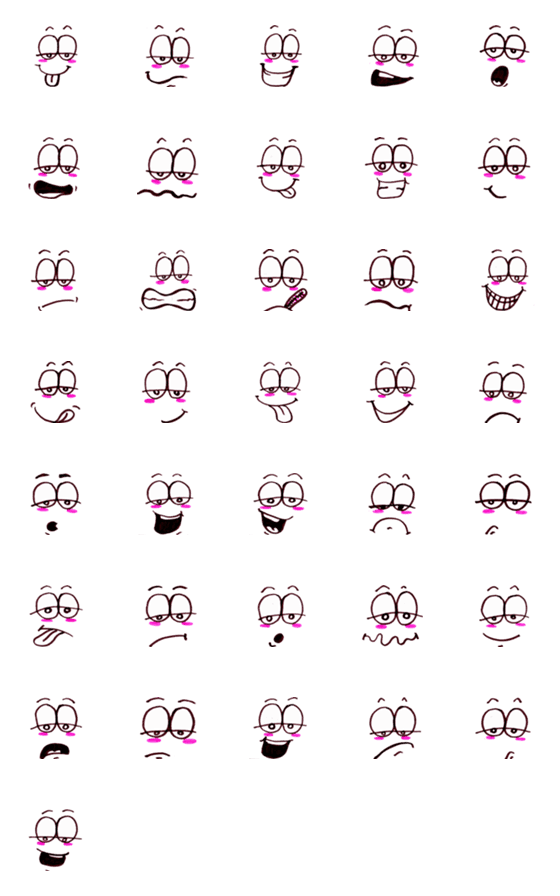 [LINE絵文字]Cute funny emoji Vol.28の画像一覧
