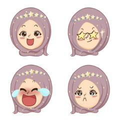 [LINE絵文字] Twinkle Little Hijab Emojiの画像