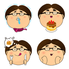 [LINE絵文字] fat daily Expression stickerの画像