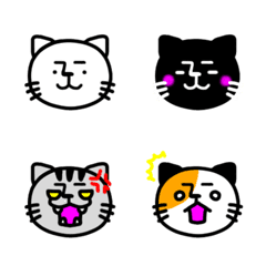 [LINE絵文字] ねこさんズ絵文字【基本編】の画像