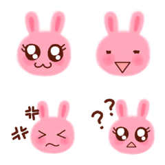 [LINE絵文字] Pink rabbit's faceの画像