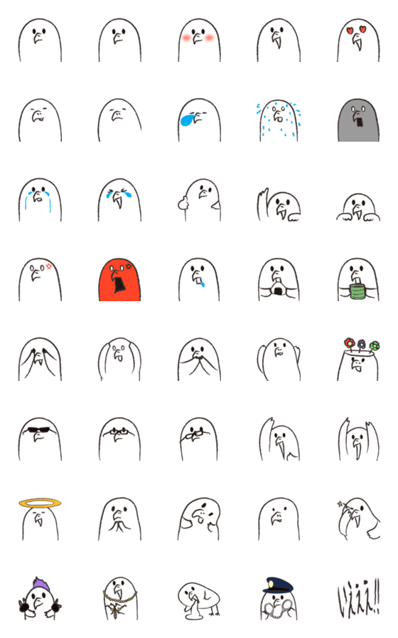 [LINE絵文字]感情が高ぶっている時使うおとりくんの画像一覧